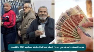 موعد الصرف.. تعرف على أماكن تسلم معاشات شهر سبتمبر 2025 بالتفصيل